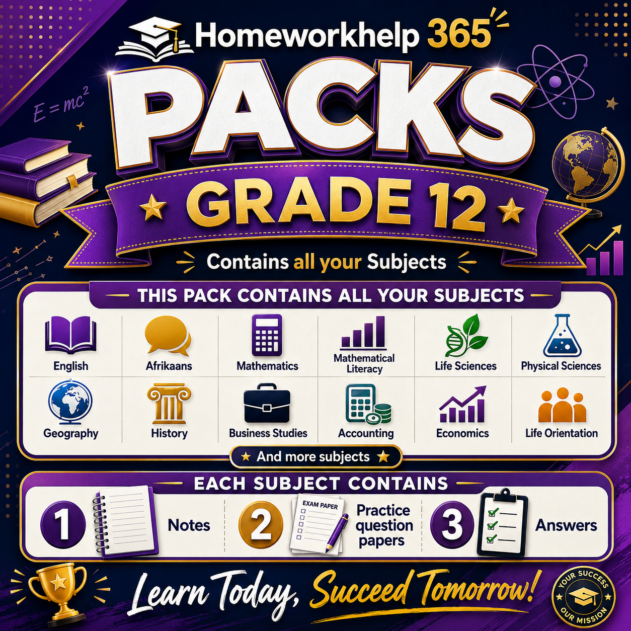HomeworkHelp 365 Grade 12 pack
